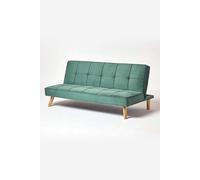 Homescapes Bower Velvet Sofa Bed In Dark Green Dark Green