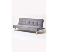 Homescapes Bower Velvet Sofa Bed in Dark Grey Homescapes Dark Grey