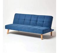 Homescapes Bower Velvet Sofa Bed, Navy