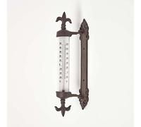 Traditional Style Cast Iron Outdoor Garden Thermometer