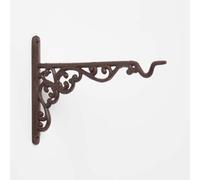 Homescapes Brown Cast Iron Large Hanging Basket Hook