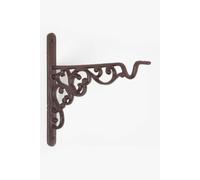 HOMESCAPES Small Cast Iron Hanging Basket Hook 20 cm Long Wall Mounted Plant Hanger for Indoor and Outdoor Decoration