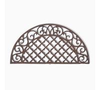 Homescapes Brown Half Moon Parisian Cast Iron Doormat | Size: 34 cm x 66 cm Homescapes Brown 34 cm x 66 cm