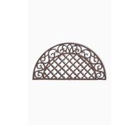 Homescapes Brown Half Moon Parisian Cast Iron Doormat Brown 34cm x 66cm