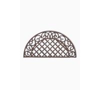 Homescapes Brown Half Moon Parisian Cast Iron Doormat | Size: 34 cm x 66 cm Homescapes Brown 34 cm x 66 cm