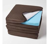 Homescapes Brown Quilted Polyester 3 Seater Orthopaedic Booster Cushion Cover
