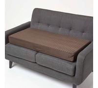 Homescapes Brown Suede Orthopaedic Foam 2 Seater Booster Cushion