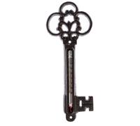 Homescapes Brown Wall Mounted Cast Iron Decorative Key Thermometer