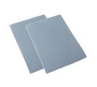 HOMESCAPES Blue Brushed Cotton Fitted Cot Sheet, Set of Two, Plain 100% Cotton, 70 x 140 cm