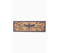 Homescapes Bumble Bee Rubber & Coir Doormat In Natural Natural