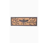 HOMESCAPES Bee Door Mat Rubber and Coir Anti-Slip Doormat for Indoor and Outdoor Use W 75 x H 25 cm