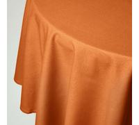 Homescapes Burnt Orange Cotton Round Tablecloth 178 Cm
