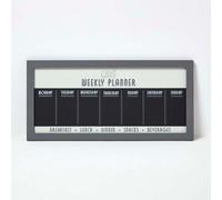 HOMESCAPES Chalk Board, Weekly Planner Pad for Kitchen Walls, Bistro Menu Blackboard 67 x 32 cm, Decorative Wooden Meal Planners, Lightweight Notice Boards for Party, Home, Cafe & Restaurants