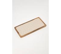 Homescapes Capiz Style Mango Wood Serving Tray