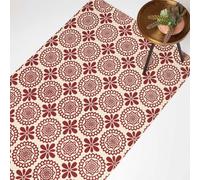 Homescapes Cassia Red Cotton Geometric Rug | Size: 160 cm x 230 cm Homescapes Red 160 cm x 230 cm