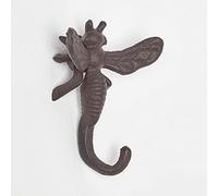 HOMESCAPES Cast Iron Bumble Bee Wall Hook Decorative Vintage Style Metal Hanger Coat Hook for Indoor & Outdoor Garden Use
