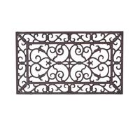 Homescapes Cast Iron Door Mat Brown Rectangular Parisian Design
