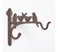 Homescapes Cast Iron Hanging Basket Hook with Birds