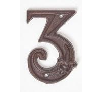 Homescapes Cast Iron Door Number - Brown