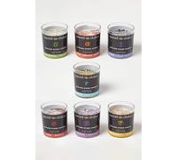 Chakra candles gift set with healing crystals, set of 7