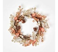 Champagne Pinecone & Apple Christmas Wreath