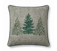 Homescapes Chenille Feel Christmas 3 Trees Throw Cushion - 45 X 45 Cm