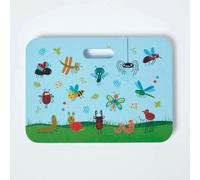 HOMESCAPES Kids Garden Kneeling Pad, Soft & Comfy Kneeling Mat For Children, Durable, Cute & Playful Insects Gardening Mat for Outdoor, Water Resistant & Lightweight - Blue, 28 x 20 x 1.9cm