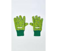 HOMESCAPES Kids Gardening Gloves, Vibrant Green Plants & Cute Animals, Superior Grip & Non-Slip Safety Hand Protection for Children, Durable Cotton for Garden Work or Crafts, 19.7 x 11cm
