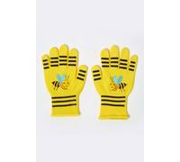 HOMESCAPES Kids Gardening Gloves, Vibrant Yellow Bee, Cute Safety Children Gloves, Superior Grip & Non-Slip Hand Protection, Durable Polyester for Garden Work