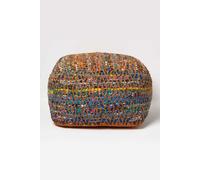 Homescapes Chindi Design Bean Filled Pouffe Large 60 x 60 x 30 cm Homescapes Multicolor 60 x 60 x 30 cm