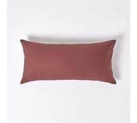 HOMESCAPES Chocolate Brown Pure Egyptian Cotton Euro Size Pillowcase 40 x 80 cm 200 TC 400 Thread Count Percale Equivalent Pillow Case with Zip Pack of 2