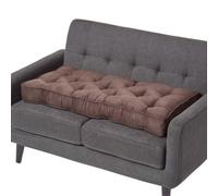 Homescapes Chocolate Faux Suede 2 Seater Booster Cushion