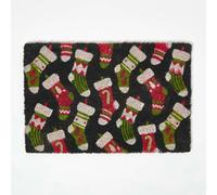 Christmas Stockings Non-Slip Coir Doormat, 40 x 60 cm