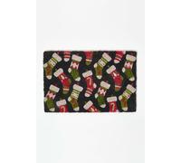 Homescapes Christmas Stockings Non-Slip Coir Doormat, 40 X 60 Cm Multi 40 x 60cm