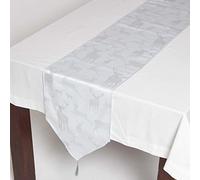 Stag Christmas Table Runner Homescapes Silver One Size