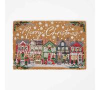 Homescapes Christmas Village Doormat - Coir, 40 X 60 Cm