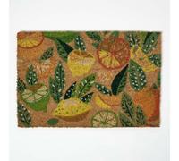 Homescapes Citrus Non-Slip Coir Doormat