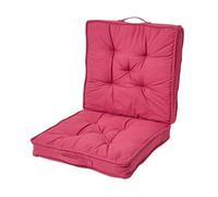 Homescapes Cotton Travel Support Booster Cushion in Red | Size: 50 cm x 50 cm Homescapes Red 50 cm x 50 cm
