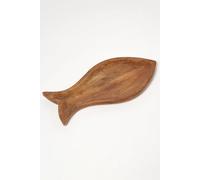 Homescapes Coastal Fish Shaped Mango Wood Serving Board 40Cm In Natural Natural
