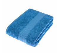 HOMESCAPES Cobalt Blue Turkish Cotton Bath Sheet Super Soft Thick & Absorbent 500 GSM Towel Heavy Weight for everyday Luxury