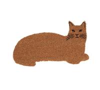 Homescapes Coir Cat Shaped Non-Slip Doormat