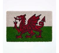 Homescapes Coir Doormat Welsh Dragon Flag, 40 X 60 Cm