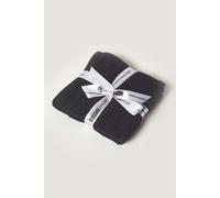 HOMESCAPES Black Set of 2 Face Cloths 700 GSM Combed 100% Egyptian Cotton Towel 30 x 30 cm