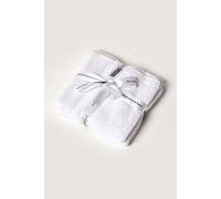 Homescapes White 100% Combed Egyptian Cotton Set Of 2 Face Cloths 700 Gsm
