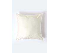 HOMESCAPES 1000 Thread Count Egyptian Cotton Cream 80 x 80 cm Pillowcase Euro Size Luxury Pillow Case