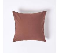 (Square - 40 x 40 cm, Chocolate) Egyptian Cotton Pillow Case 200 TC Equivalent 400 Thread Count