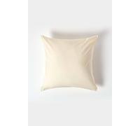 HOMESCAPES Cream Pure Egyptian Cotton Euro Size Pillowcase 40 x 40 cm 200 TC 400 Thread Count Percale Equivalent Pillow Case with Zip