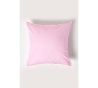 HOMESCAPES Pink Pure Egyptian Cotton Euro Size Pillowcase 40 x 40 cm 200 TC 400 Thread Count Percale Equivalent Pillow Case with Zip