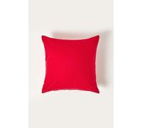 HOMESCAPES Red Pure Egyptian Cotton Euro Size Pillowcase 40 x 40 cm 200 TC 400 Thread Count Percale Equivalent Pillow Case with Zip