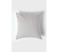 HOMESCAPES Silver Grey Pure Egyptian Cotton Euro Size Pillowcase 40 x 40 cm 200 TC 400 Thread Count Percale Equivalent Pillow Case with Zip